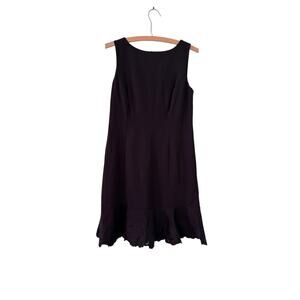 RSVP by TALBOTS Orig $149 Women's 6P Navy Sleeveless Flounce Dress Stretch